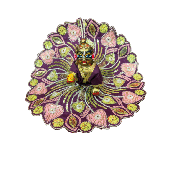 Peacock Petals Embroidered Laddu Gopal Dress