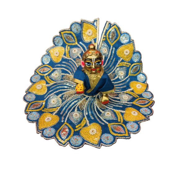 Peacock Petals Embroidered Laddu Gopal Dress