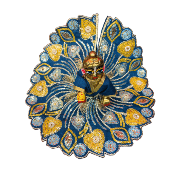 Peacock Petals Embroidered Laddu Gopal Dress - Image 2