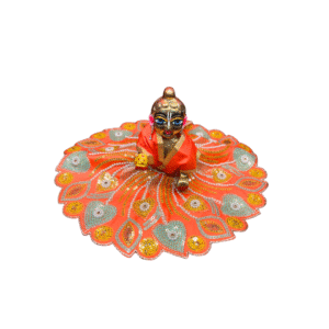 Peacock Petals Embroidered Laddu Gopal Dress