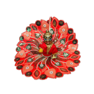 Peacock Petals Embroidered Laddu Gopal Dress