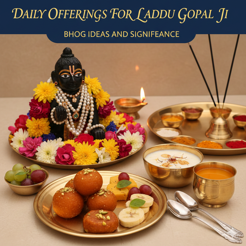 Daily offerings for Laddu Gopal Ji