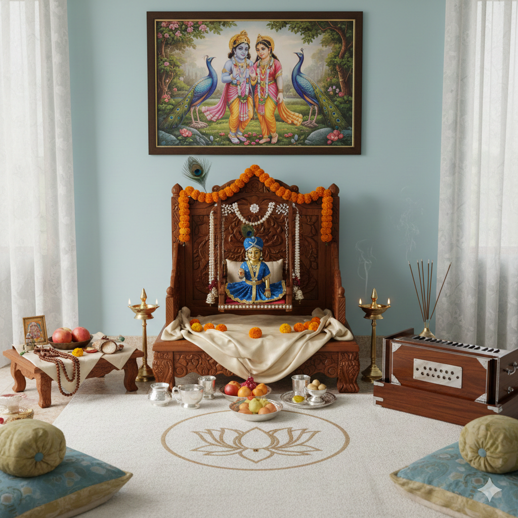 Krishna Home Mandir Setup