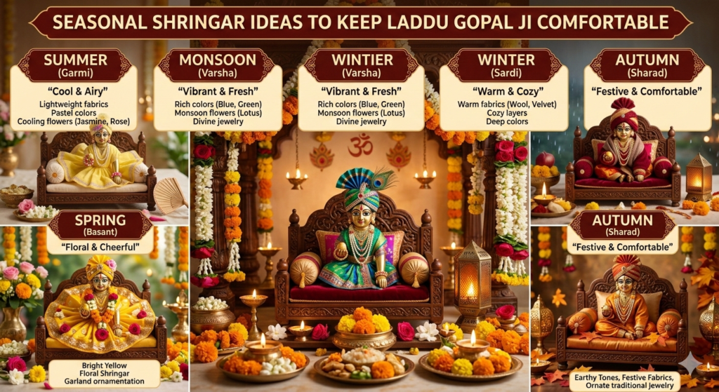 Seasonal Krishna Shringar Ideas