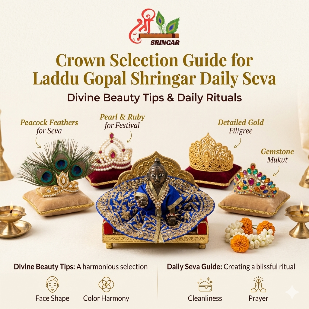 seasonal Laddu Gopal mukut