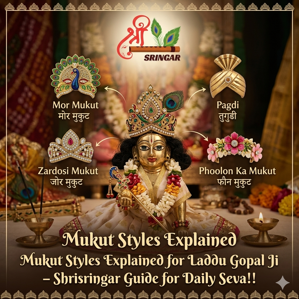 Laddu Gopal mukut styles