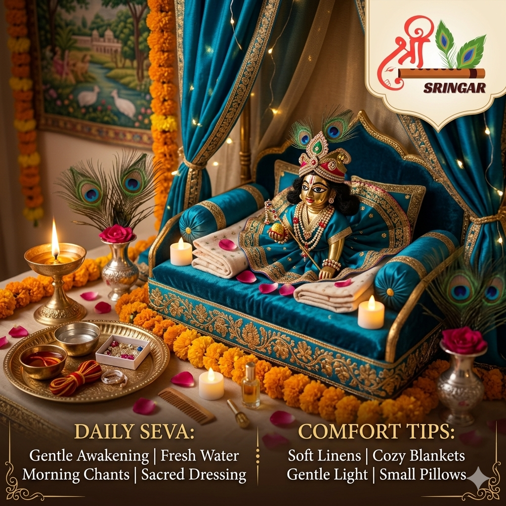 Laddu Gopal shringar bedding